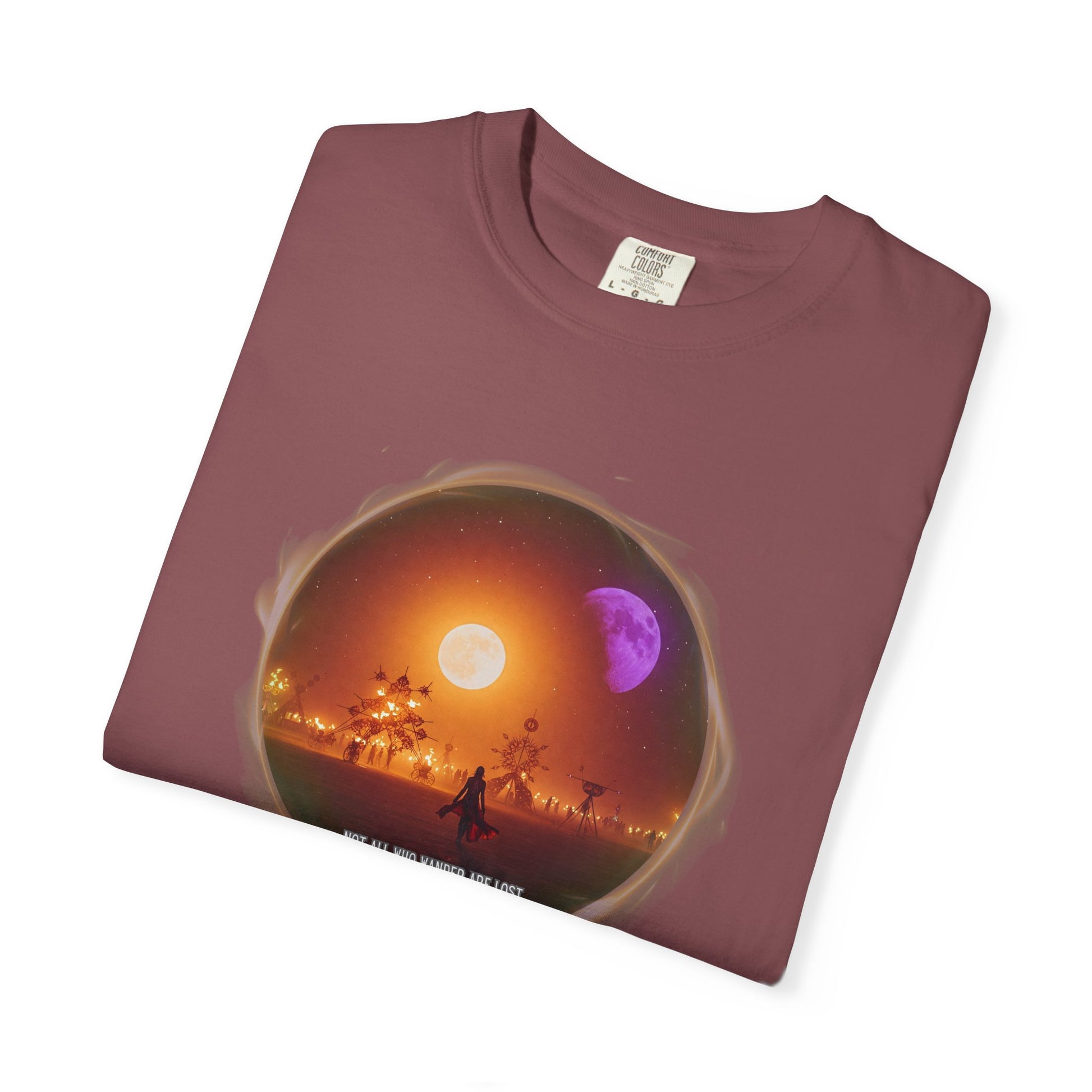 Burning Man 2025 Unisex Garment-Dyed T-shirt, Festival Wanderer Gift Shirt, Gift for Him or Her, Adventure Tee, Wanderlust Apparel