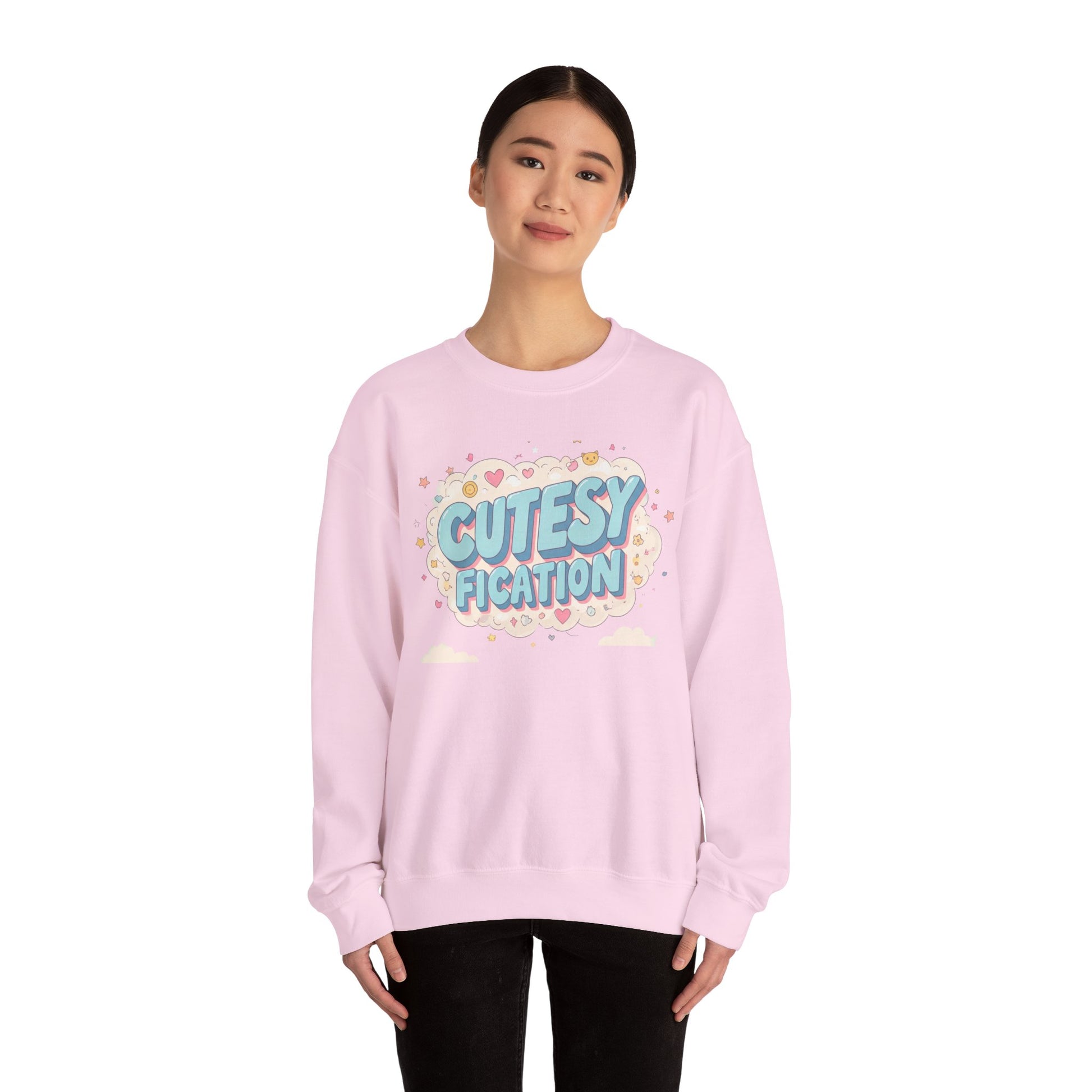 Cutesyfication, Embroidered Funny Wifey Sweatshirt, Boyfriend Gift for Her, Trendy Crewneck Pullover, Unisex Sweatshirt