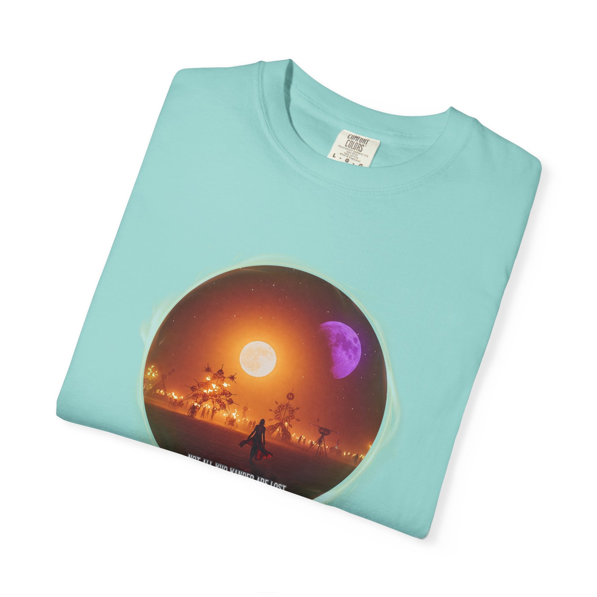 Burning Man 2025 Unisex Garment-Dyed T-shirt, Festival Wanderer Gift Shirt, Gift for Him or Her, Adventure Tee, Wanderlust Apparel