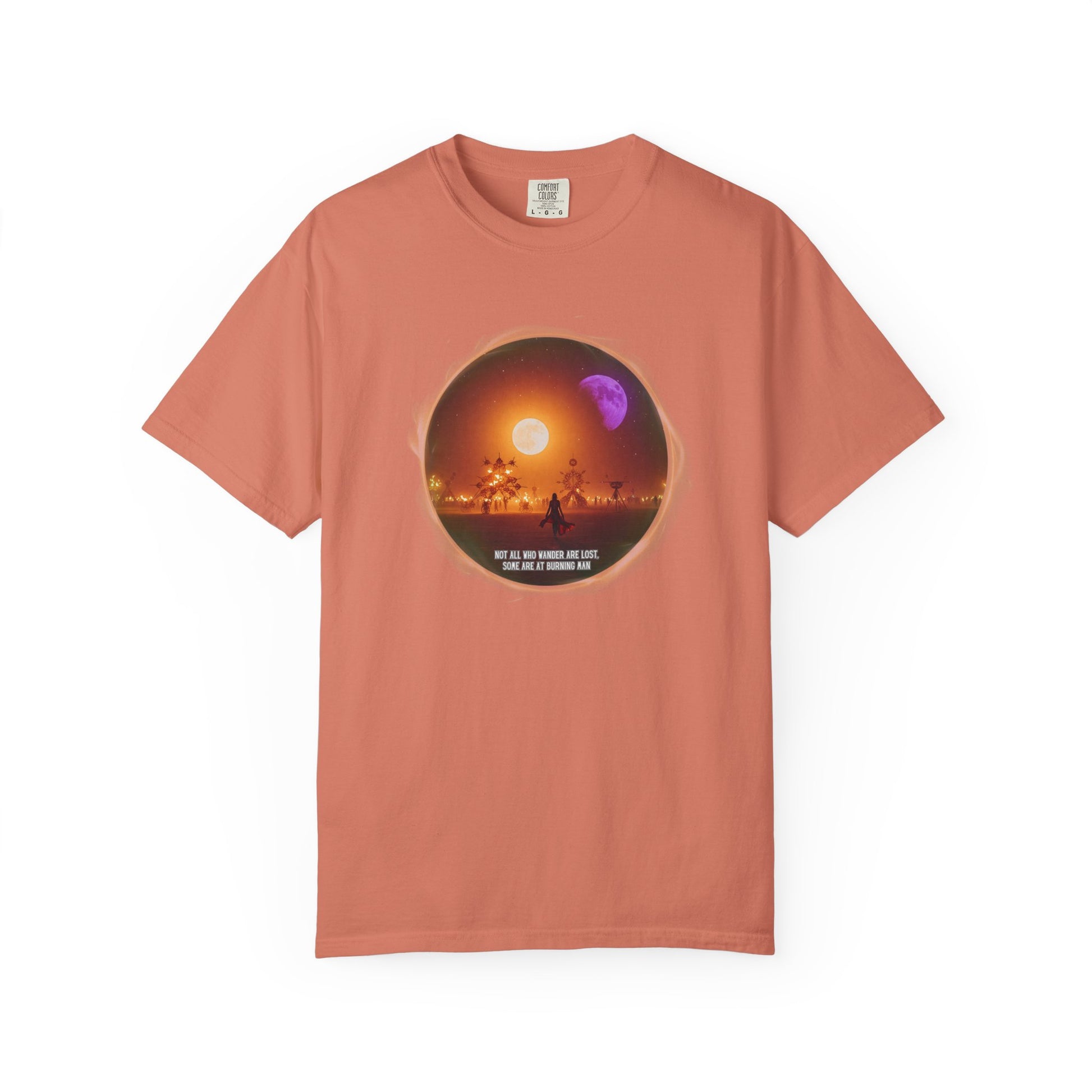 Burning Man 2025 Unisex Garment-Dyed T-shirt, Festival Wanderer Gift Shirt, Gift for Him or Her, Adventure Tee, Wanderlust Apparel