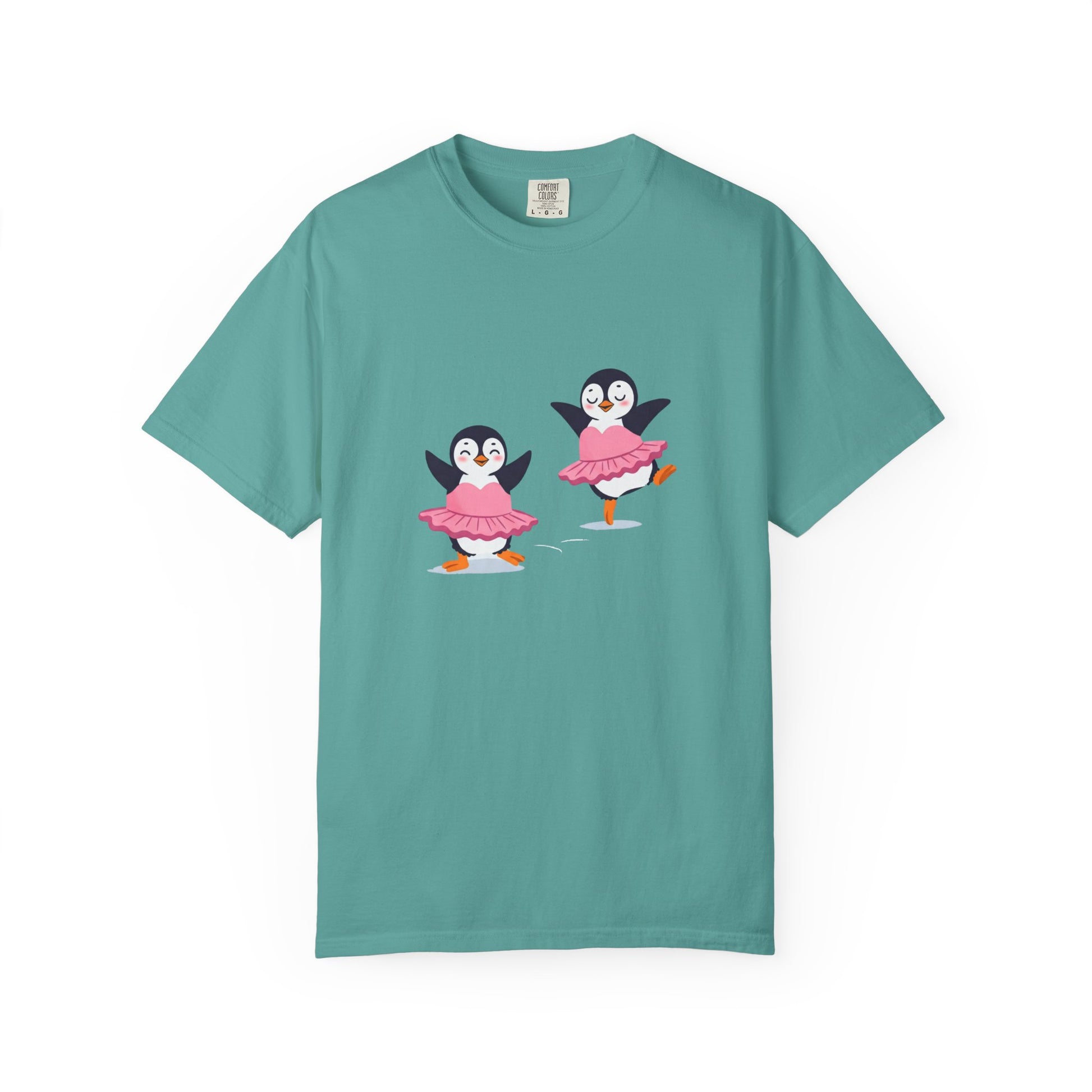 Ballerina Penguin Cute Unisex T-shirt, Animal Lover Gift Tee, Funny Dance Shirt, Pet Lover Gift, Penguin & Ballerina Tee