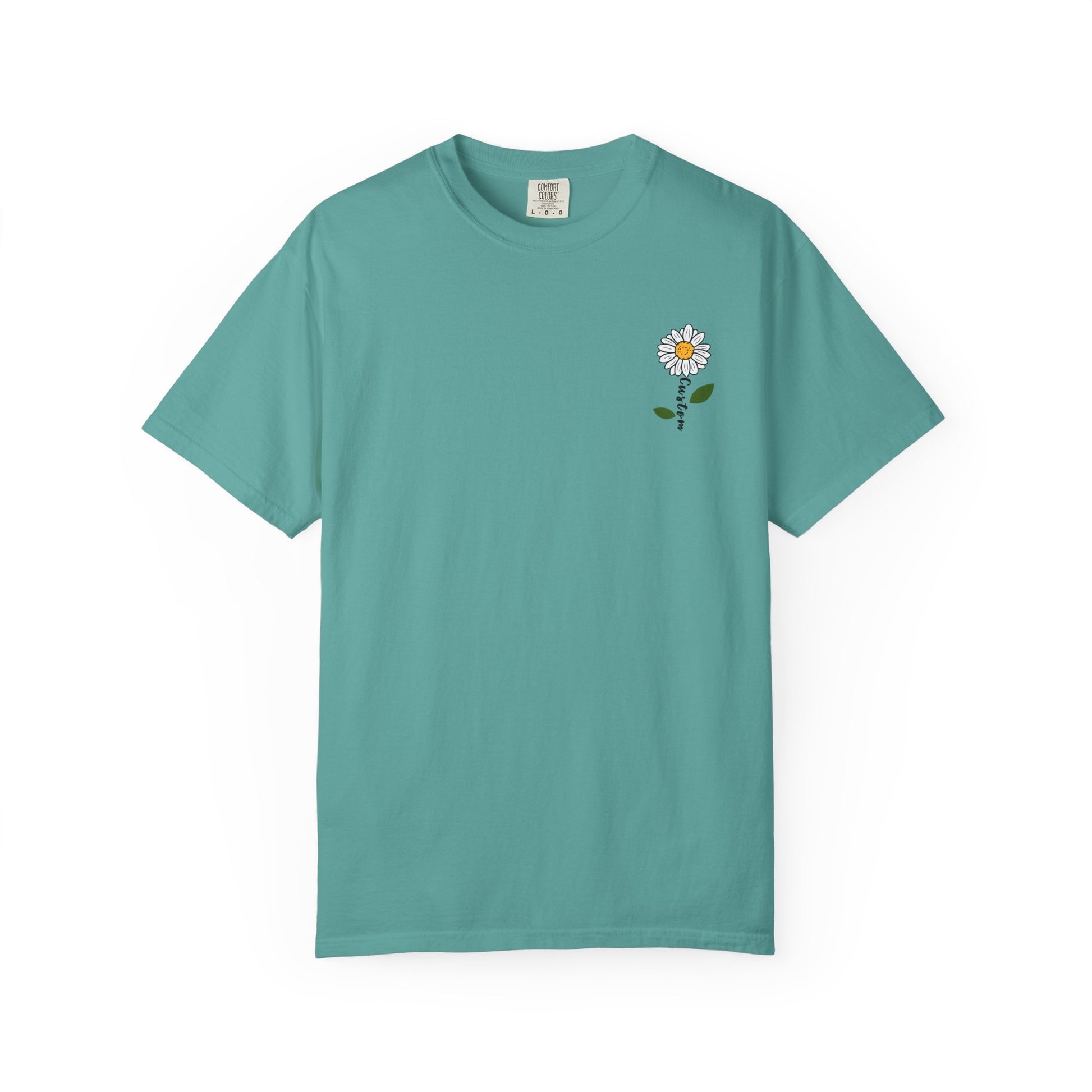 Comfort Colors® Custom Daisy T-Shirt, Floral Tee, Personalized Gift for Her, Nature Inspired Tee