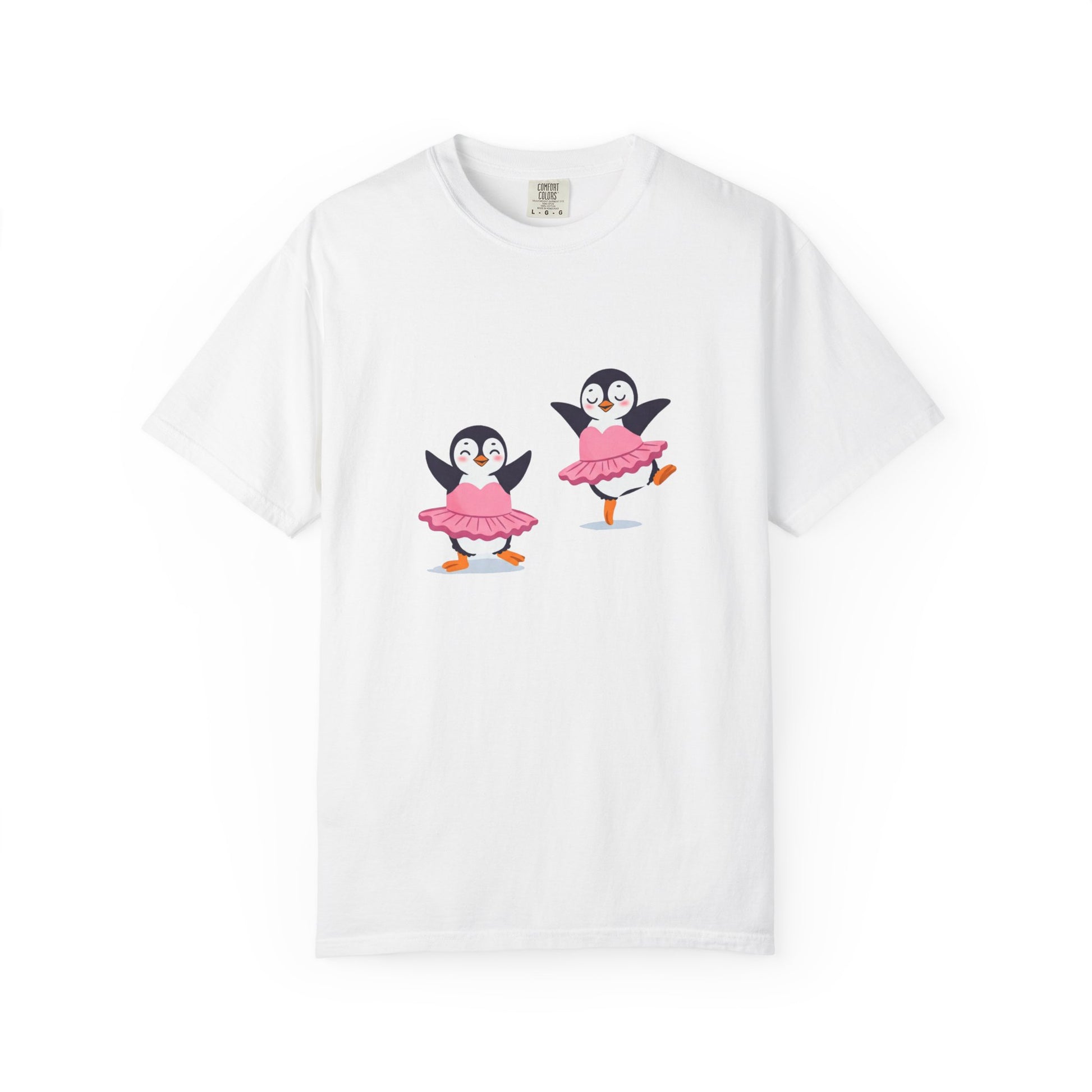 Ballerina Penguin Cute Unisex T-shirt, Animal Lover Gift Tee, Funny Dance Shirt, Pet Lover Gift, Penguin & Ballerina Tee