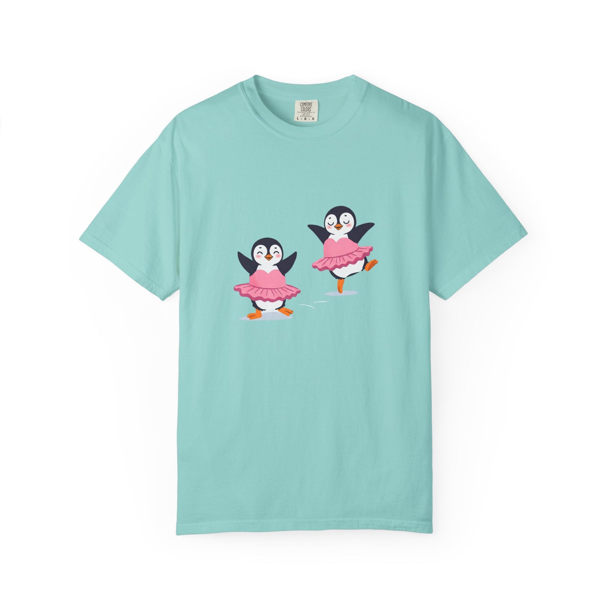 Ballerina Penguin Cute Unisex T-shirt, Animal Lover Gift Tee, Funny Dance Shirt, Pet Lover Gift, Penguin & Ballerina Tee
