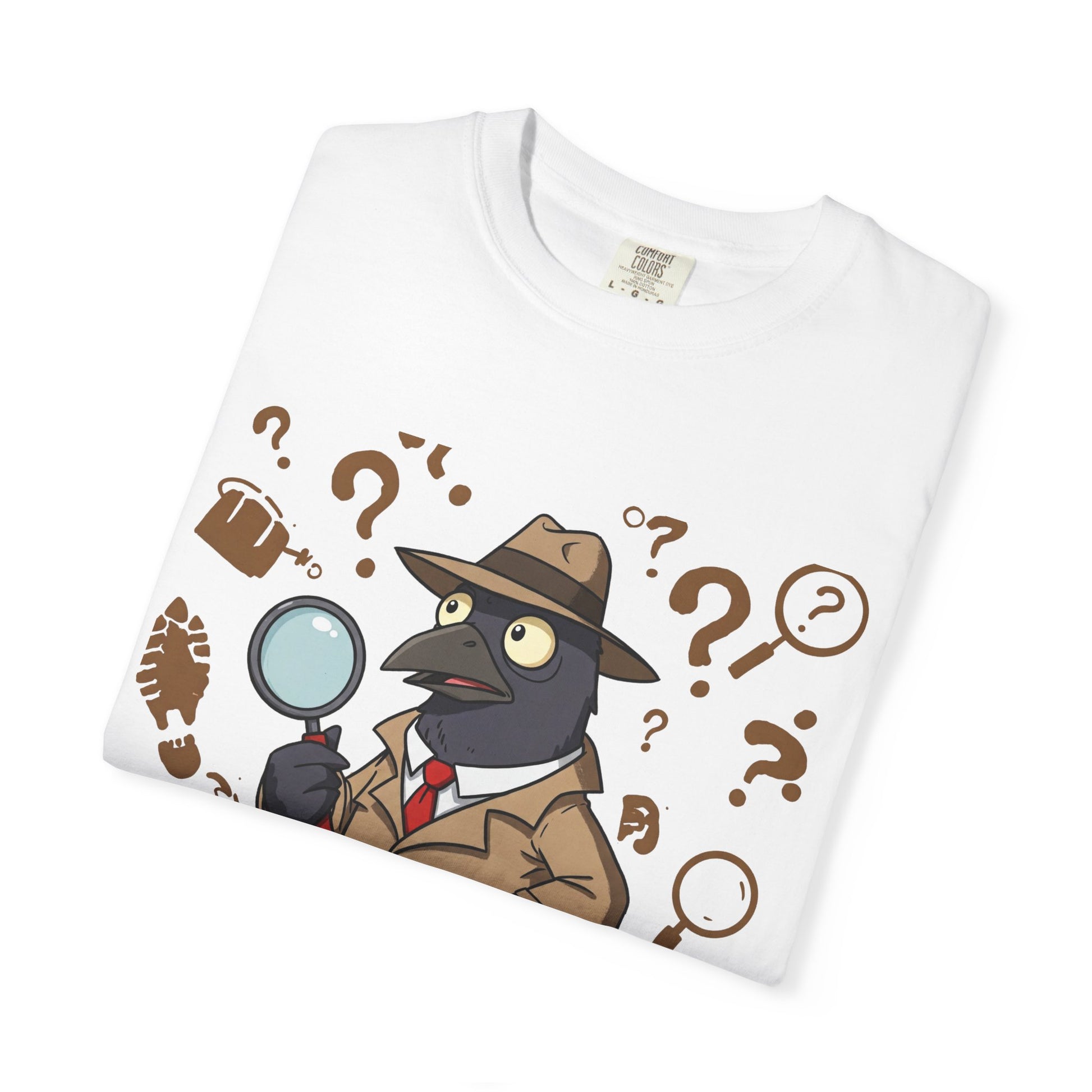 Detective Crow Unisex T-shirt, Crows Graphic Tee, Bird Shirt, Funny Crow T-shirt, Crow Lover Gift, Crow Birdwatcher Tee