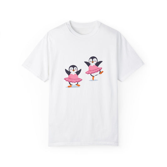 Ballerina Penguin Cute Unisex T-shirt, Animal Lover Gift Tee, Funny Dance Shirt, Pet Lover Gift, Penguin & Ballerina Tee