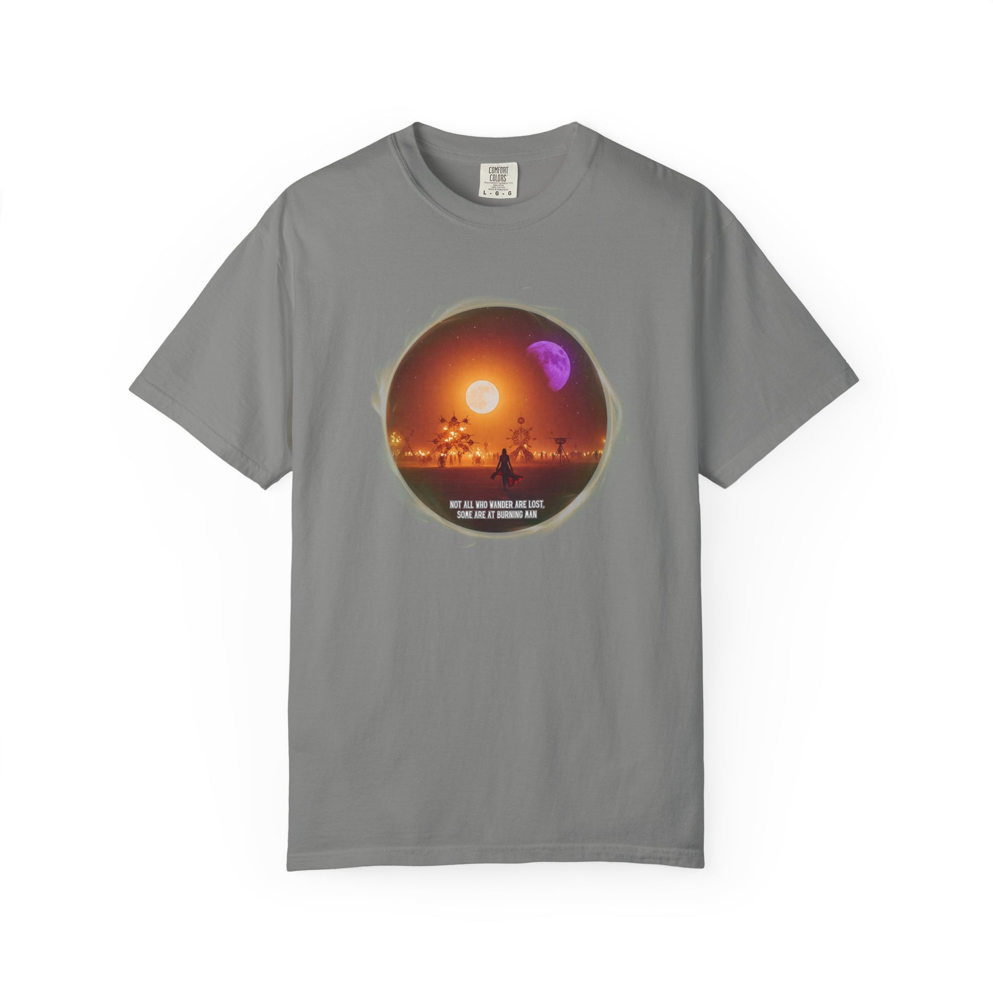 Burning Man 2025 Unisex Garment-Dyed T-shirt, Festival Wanderer Gift Shirt, Gift for Him or Her, Adventure Tee, Wanderlust Apparel