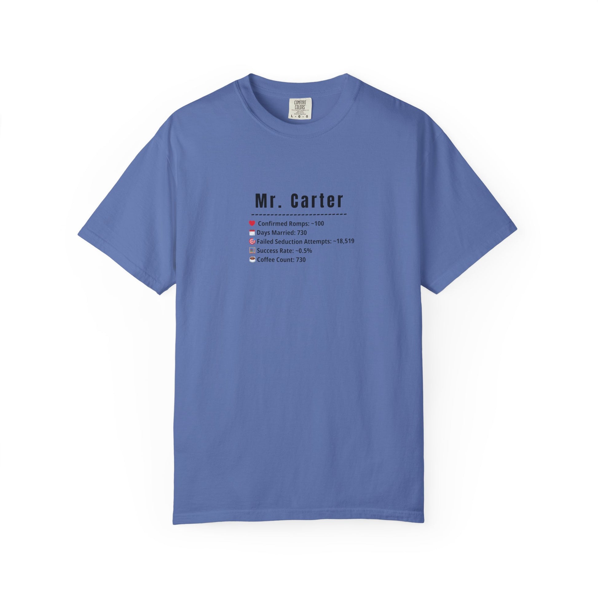Comfort Colors® Shirt, Custom Mr. Marriage Stats T-Shirt, Personalized Couple Tee, Unisex Garment-Dyed Tee, Marriage Stats Humor Shirt