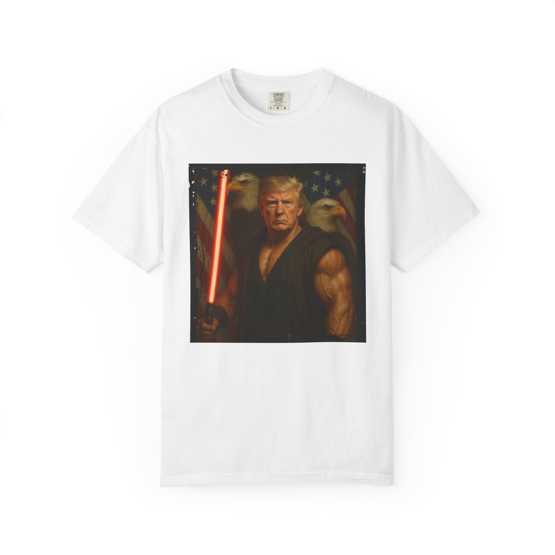 Comfort Colors® Star Wars Jedi Trump T-Shirt, Patriotic Fan Art Shirt, Unisex Garment-Dyed Top, Gifts for Sci-Fi Fans