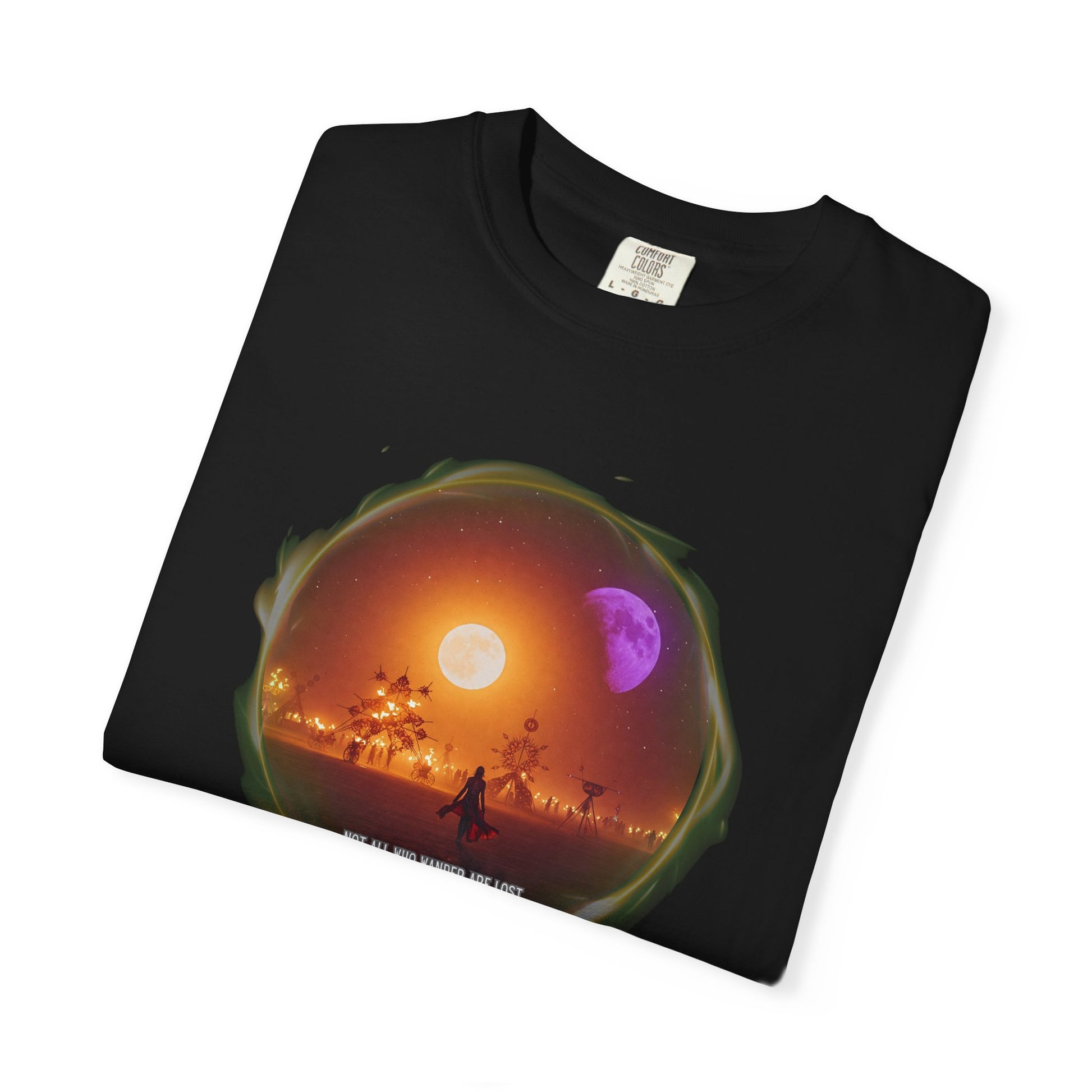 Burning Man 2025 Unisex Garment-Dyed T-shirt, Festival Wanderer Gift Shirt, Gift for Him or Her, Adventure Tee, Wanderlust Apparel