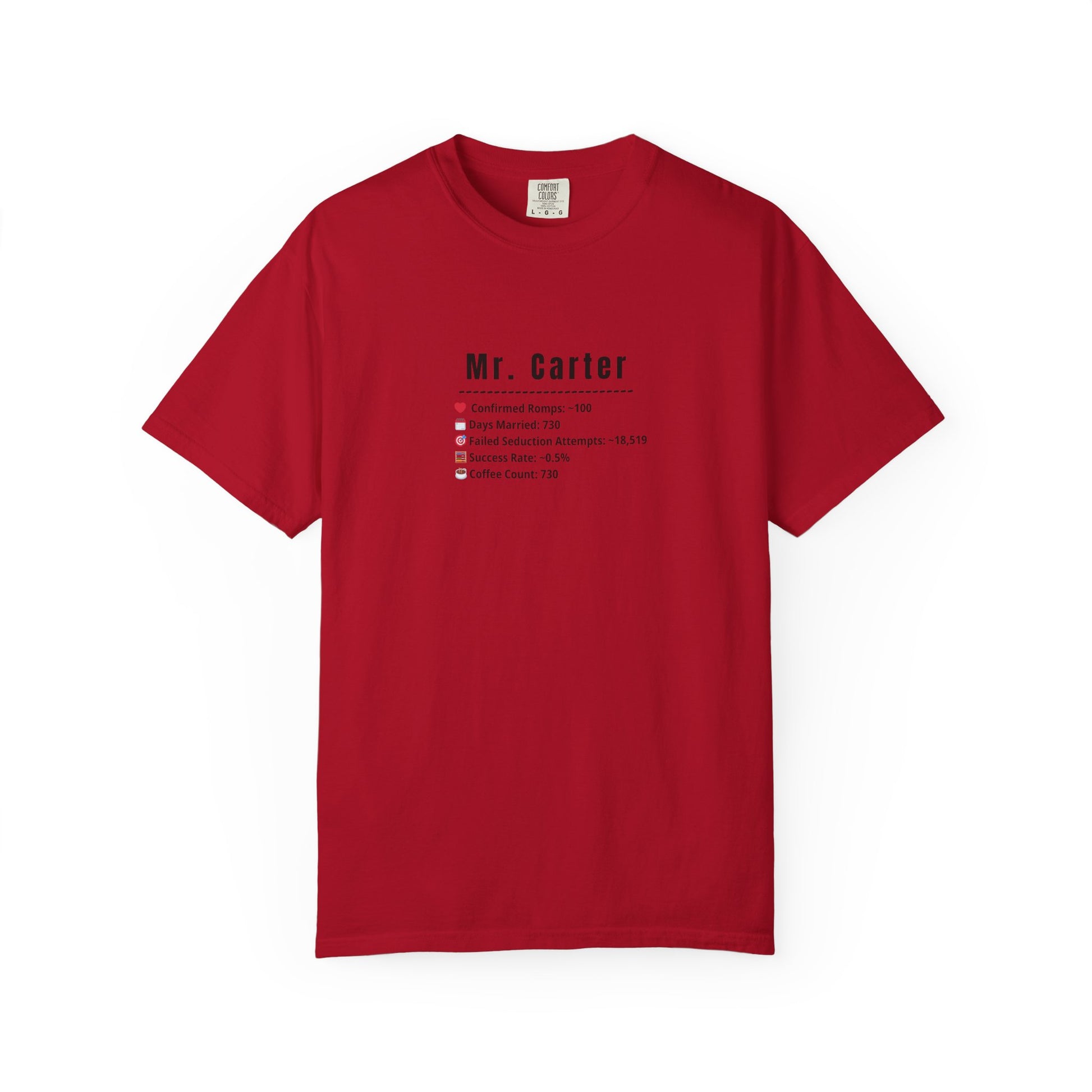 Comfort Colors® Shirt, Custom Mr. Marriage Stats T-Shirt, Personalized Couple Tee, Unisex Garment-Dyed Tee, Marriage Stats Humor Shirt