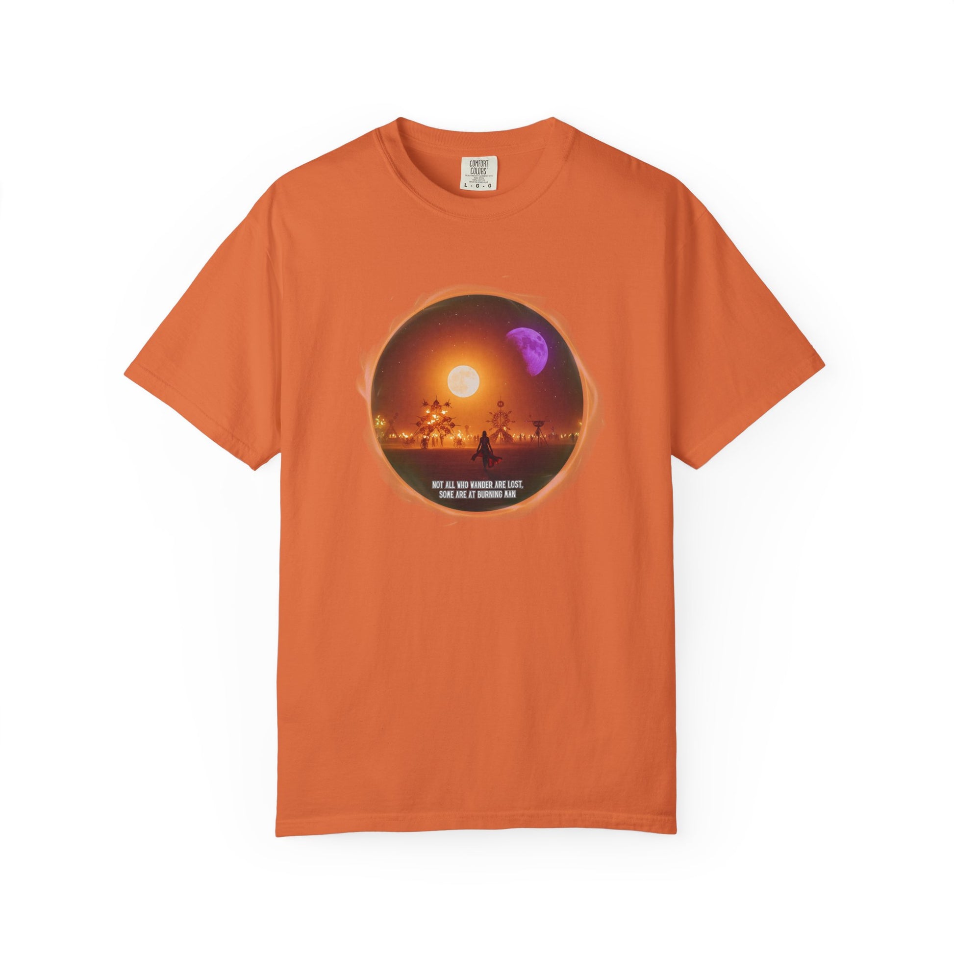 Burning Man 2025 Unisex Garment-Dyed T-shirt, Festival Wanderer Gift Shirt, Gift for Him or Her, Adventure Tee, Wanderlust Apparel