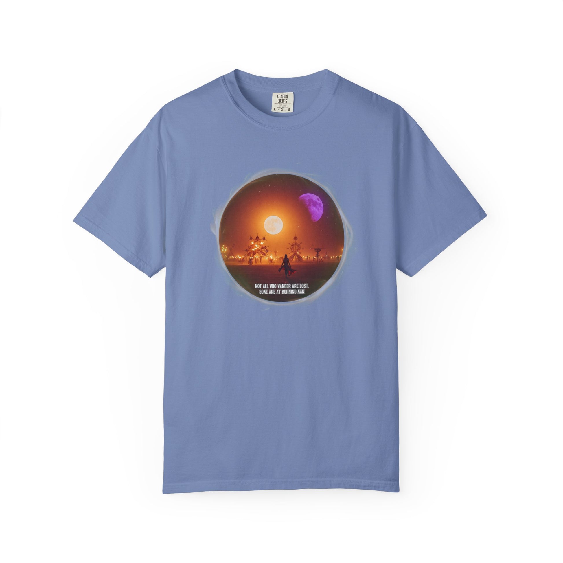 Burning Man 2025 Unisex Garment-Dyed T-shirt, Festival Wanderer Gift Shirt, Gift for Him or Her, Adventure Tee, Wanderlust Apparel