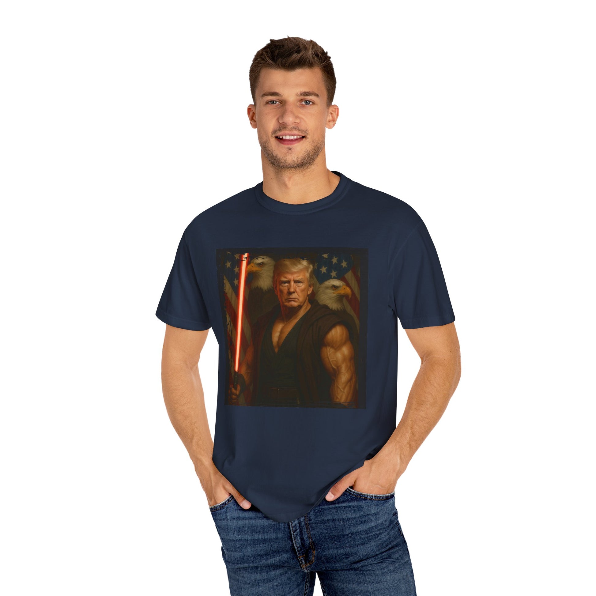 Comfort Colors® Star Wars Jedi Trump T-Shirt, Patriotic Fan Art Shirt, Unisex Garment-Dyed Top, Gifts for Sci-Fi Fans