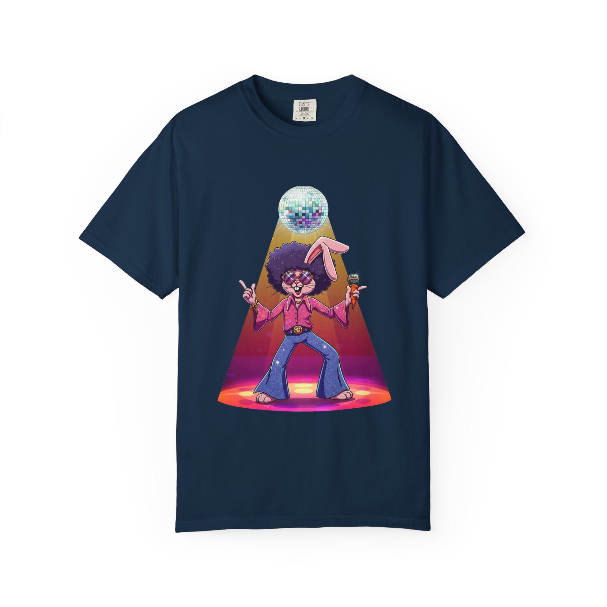 Disco Rabbit Unisex T-shirt, Bunny Graphic Tee, Cute Animal Shirt, Rabbit Lover Gift, Vintage Style Tee