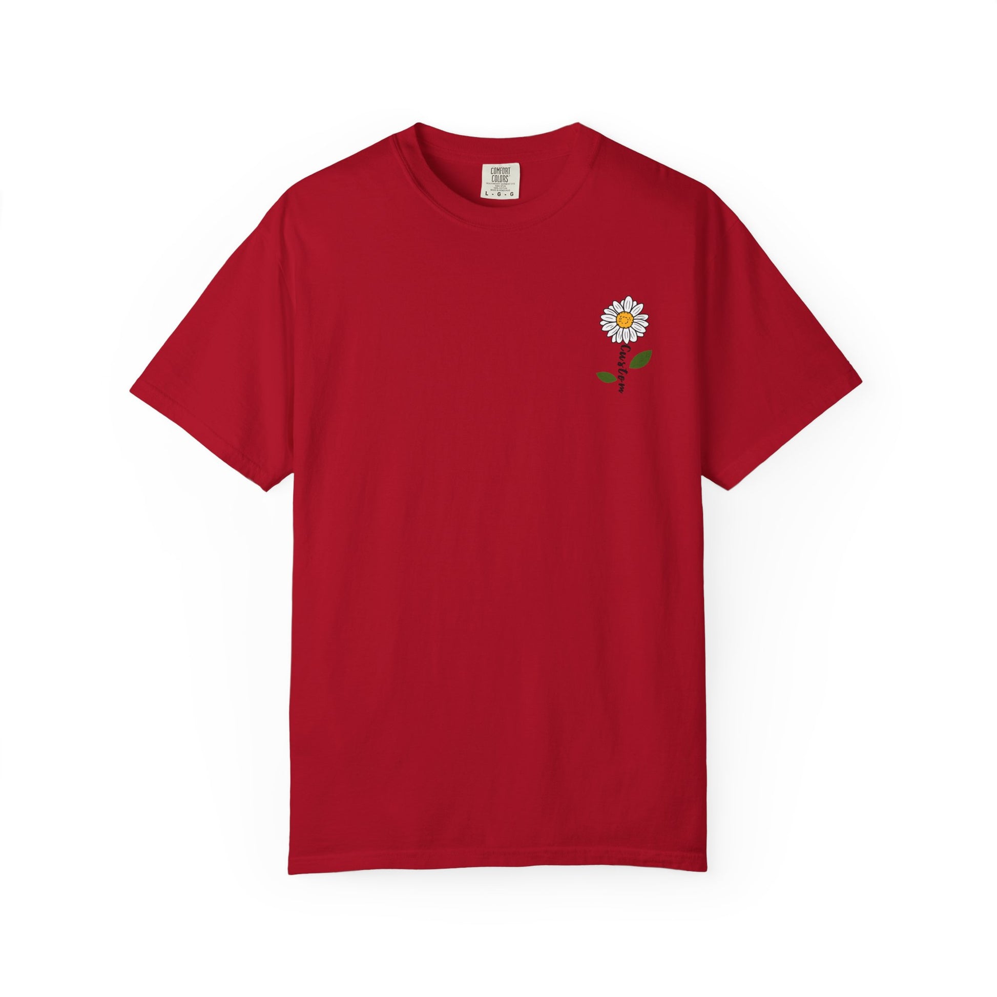 Comfort Colors® Custom Daisy T-Shirt, Floral Tee, Personalized Gift for Her, Nature Inspired Tee
