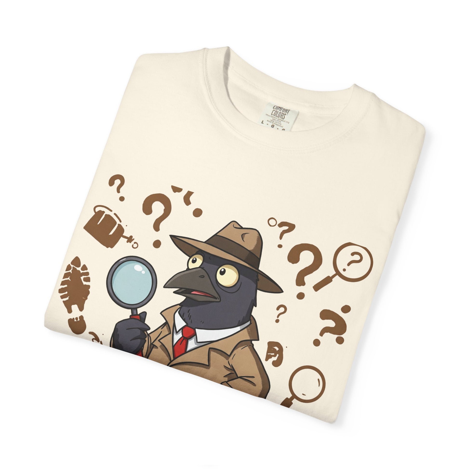 Detective Crow Unisex T-shirt, Crows Graphic Tee, Bird Shirt, Funny Crow T-shirt, Crow Lover Gift, Crow Birdwatcher Tee