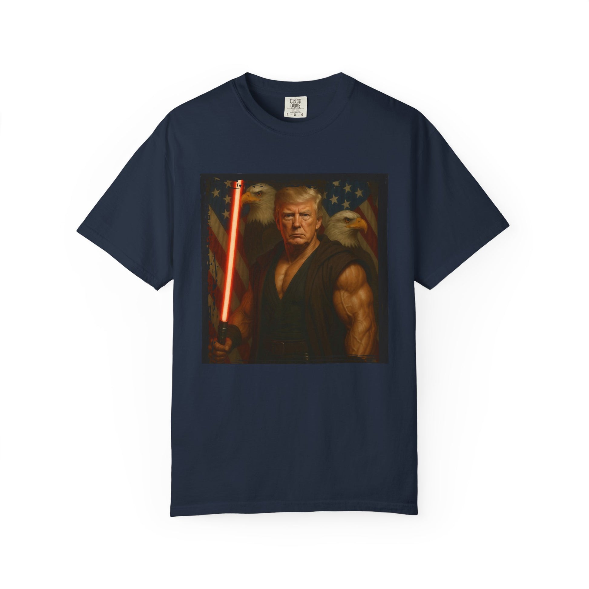 Comfort Colors® Star Wars Jedi Trump T-Shirt, Patriotic Fan Art Shirt, Unisex Garment-Dyed Top, Gifts for Sci-Fi Fans