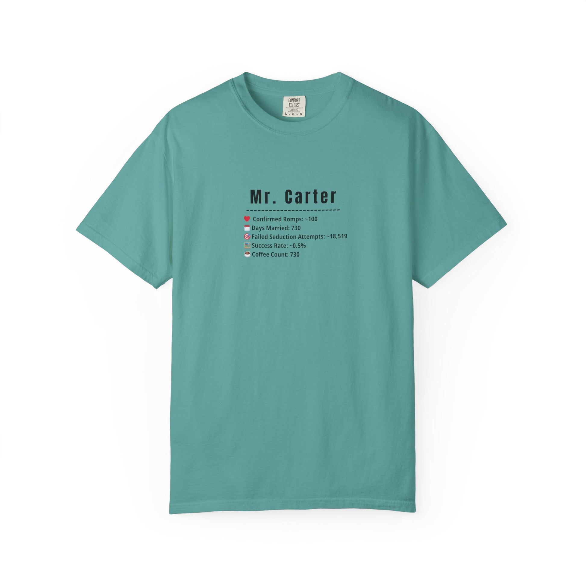 Comfort Colors® Shirt, Custom Mr. Marriage Stats T-Shirt, Personalized Couple Tee, Unisex Garment-Dyed Tee, Marriage Stats Humor Shirt