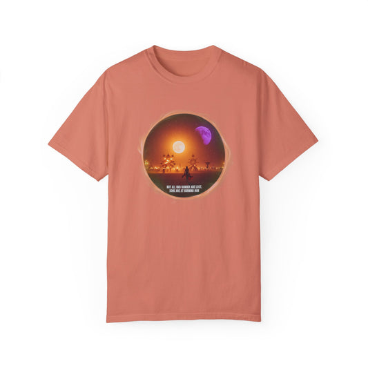 Burning Man 2025 Unisex Garment-Dyed T-shirt, Festival Wanderer Gift Shirt, Gift for Him or Her, Adventure Tee, Wanderlust Apparel