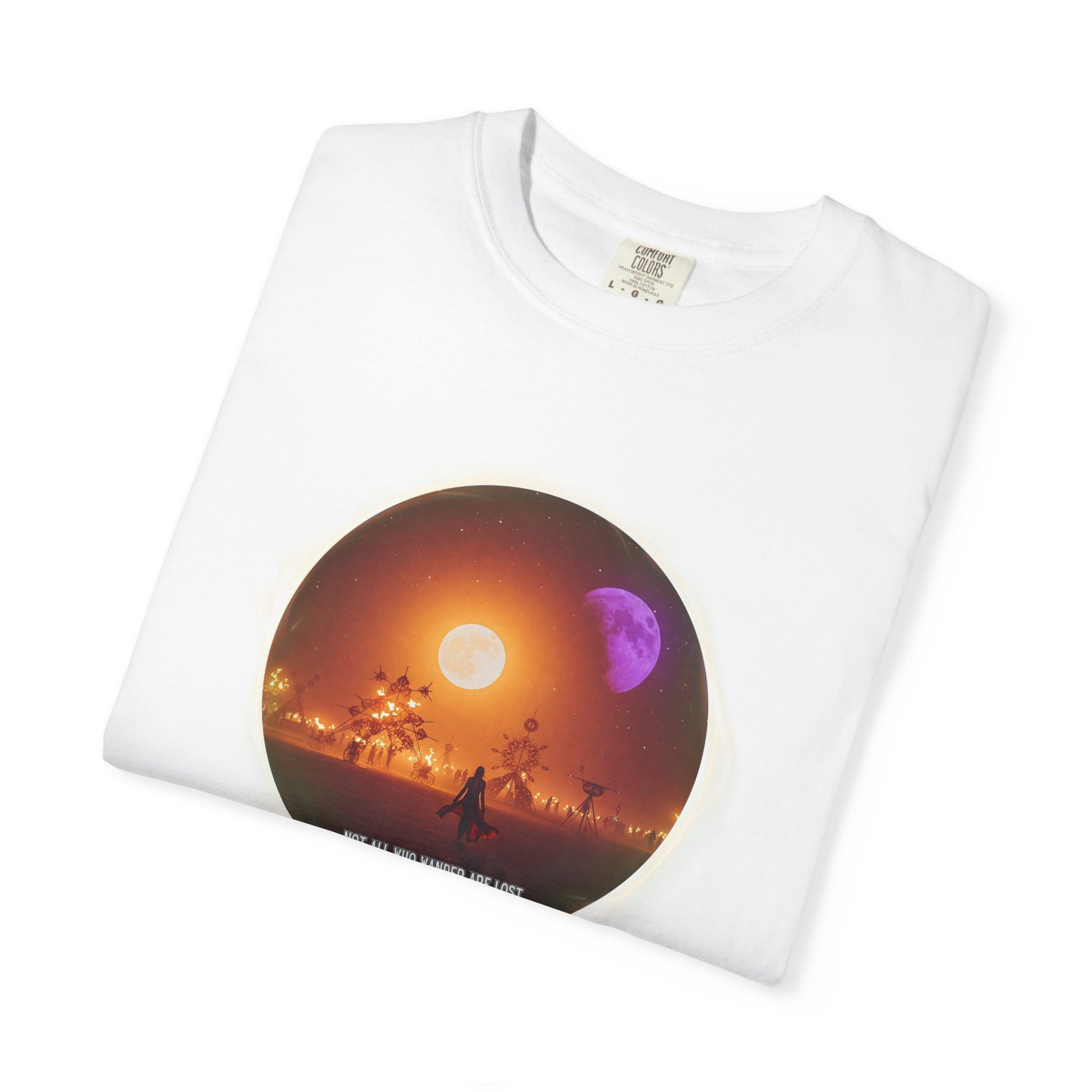 Burning Man 2025 Unisex Garment-Dyed T-shirt, Festival Wanderer Gift Shirt, Gift for Him or Her, Adventure Tee, Wanderlust Apparel