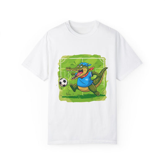 Footballer Crocodile T-Shirt, Funny Boys Tee, Mascot Shirt - Crocodile Design, Boys Tshirt, Crocodile Shirt, Football Tshirt