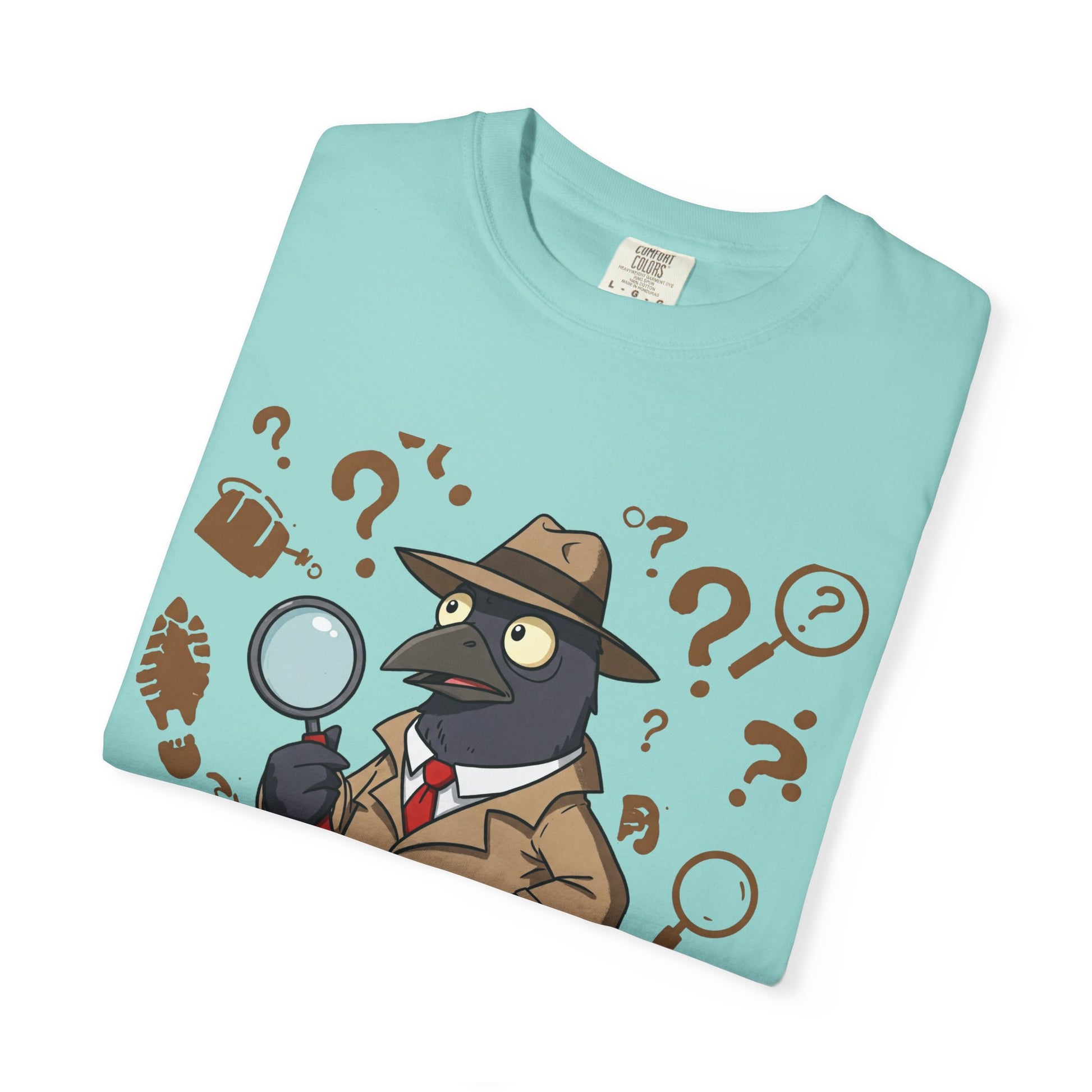 Detective Crow Unisex T-shirt, Crows Graphic Tee, Bird Shirt, Funny Crow T-shirt, Crow Lover Gift, Crow Birdwatcher Tee