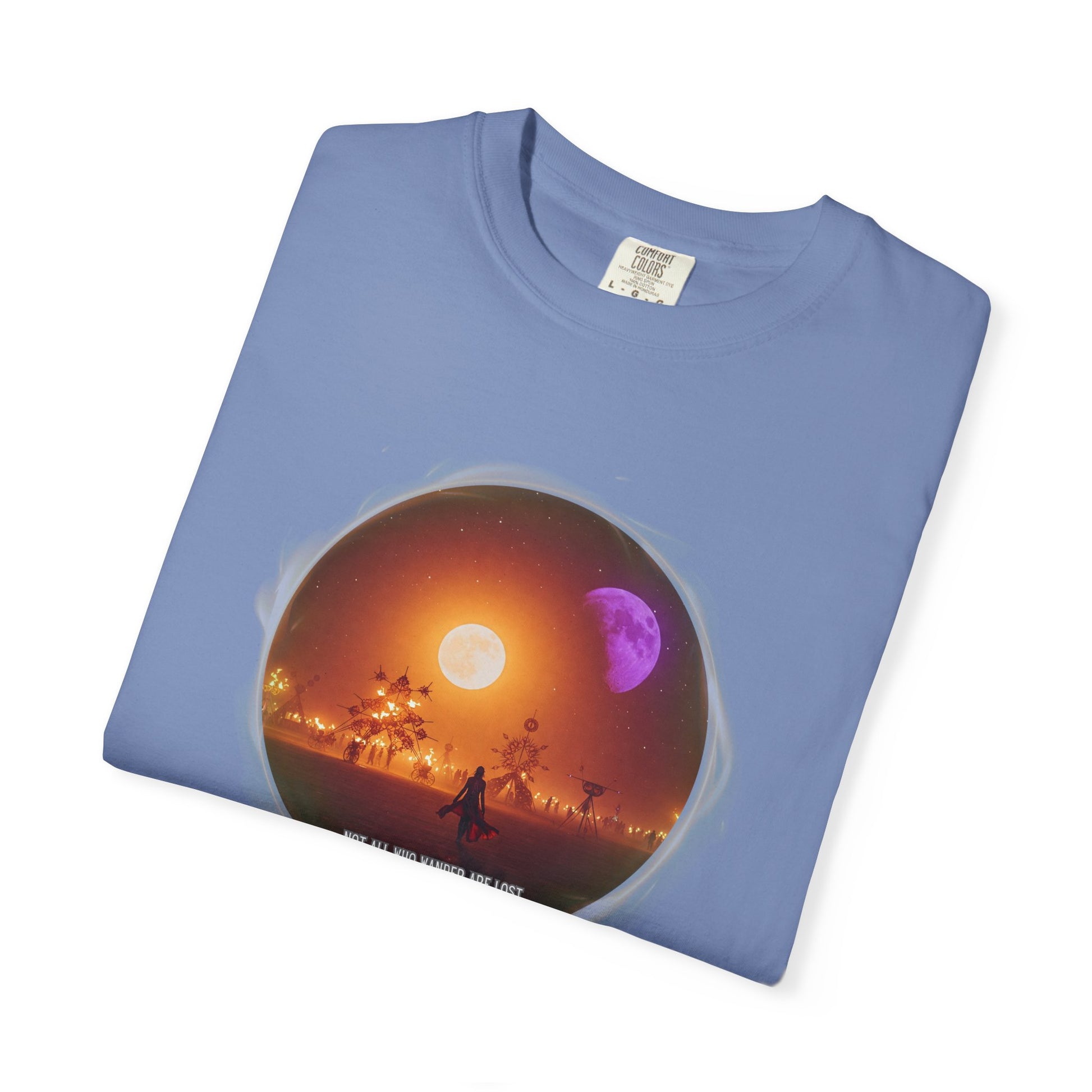 Burning Man 2025 Unisex Garment-Dyed T-shirt, Festival Wanderer Gift Shirt, Gift for Him or Her, Adventure Tee, Wanderlust Apparel