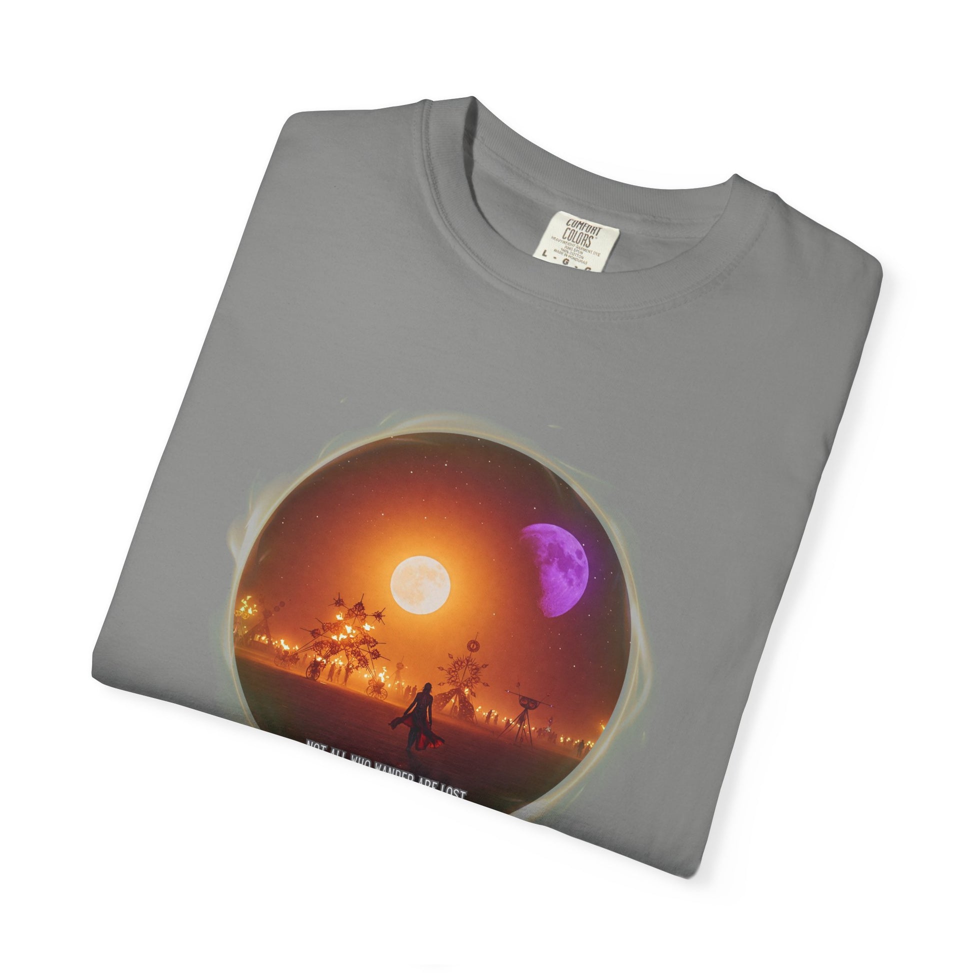 Burning Man 2025 Unisex Garment-Dyed T-shirt, Festival Wanderer Gift Shirt, Gift for Him or Her, Adventure Tee, Wanderlust Apparel