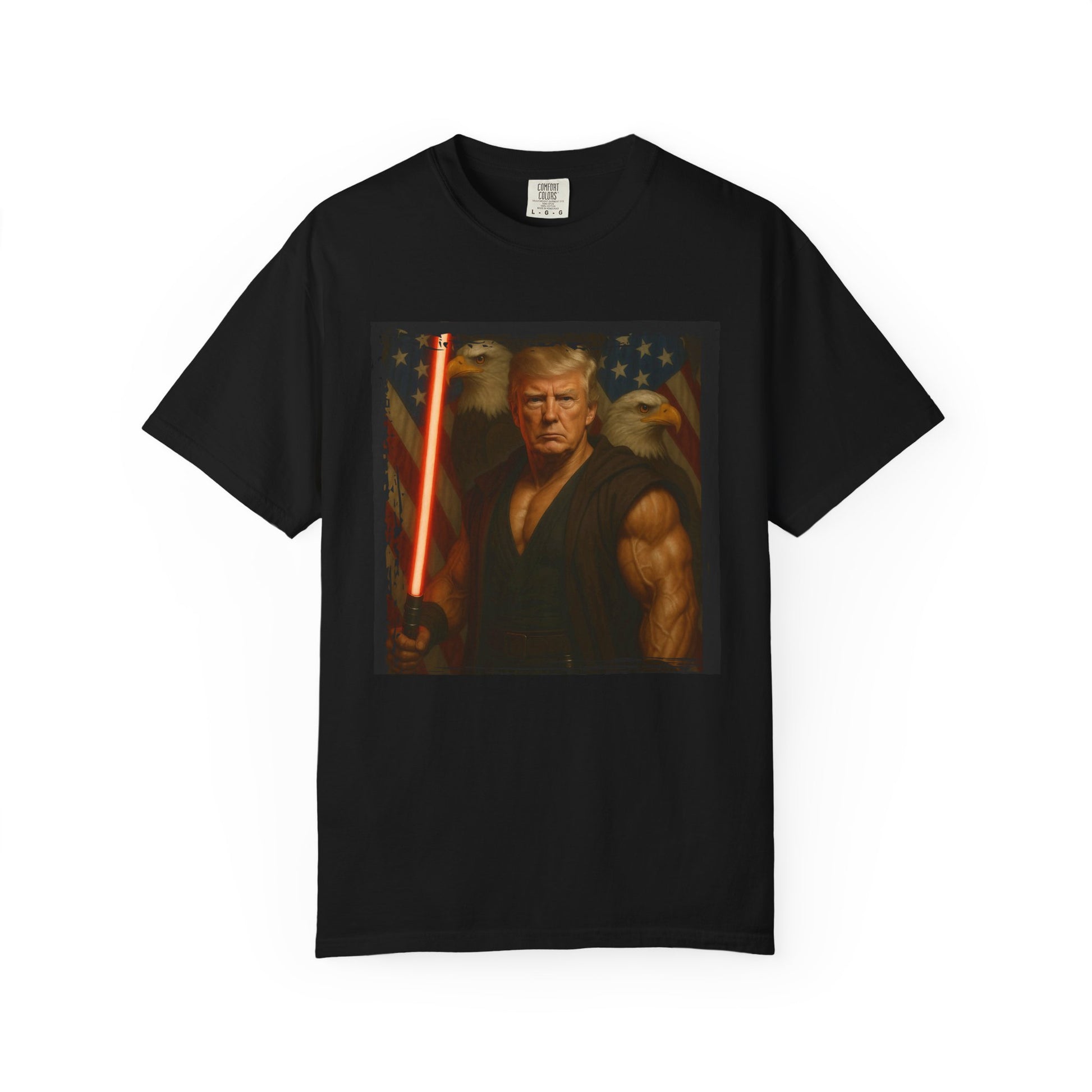 Comfort Colors® Star Wars Jedi Trump T-Shirt, Patriotic Fan Art Shirt, Unisex Garment-Dyed Top, Gifts for Sci-Fi Fans