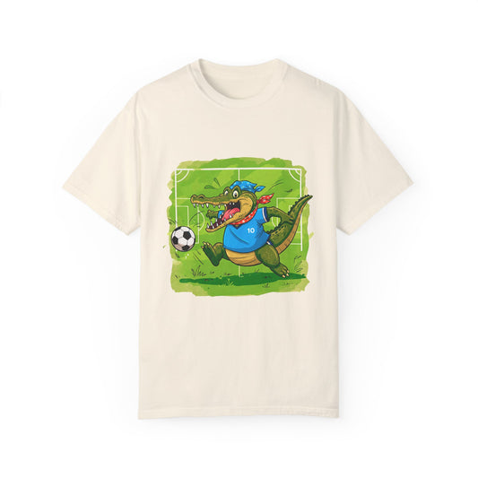 Footballer Crocodile T-Shirt, Funny Boys Tee, Mascot Shirt - Crocodile Design, Boys Tshirt, Crocodile Shirt, Football Tshirt