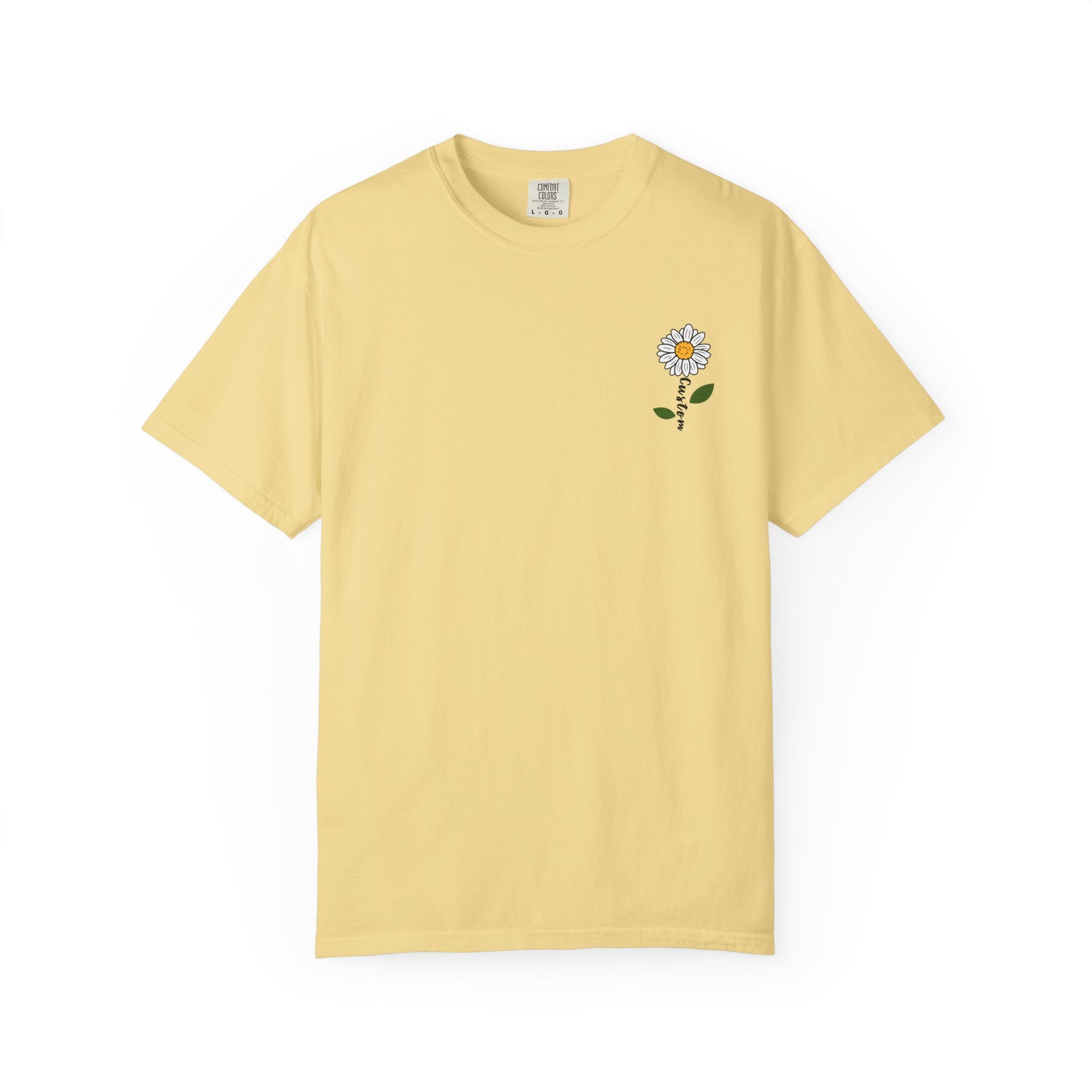 Comfort Colors® Custom Daisy T-Shirt, Floral Tee, Personalized Gift for Her, Nature Inspired Tee