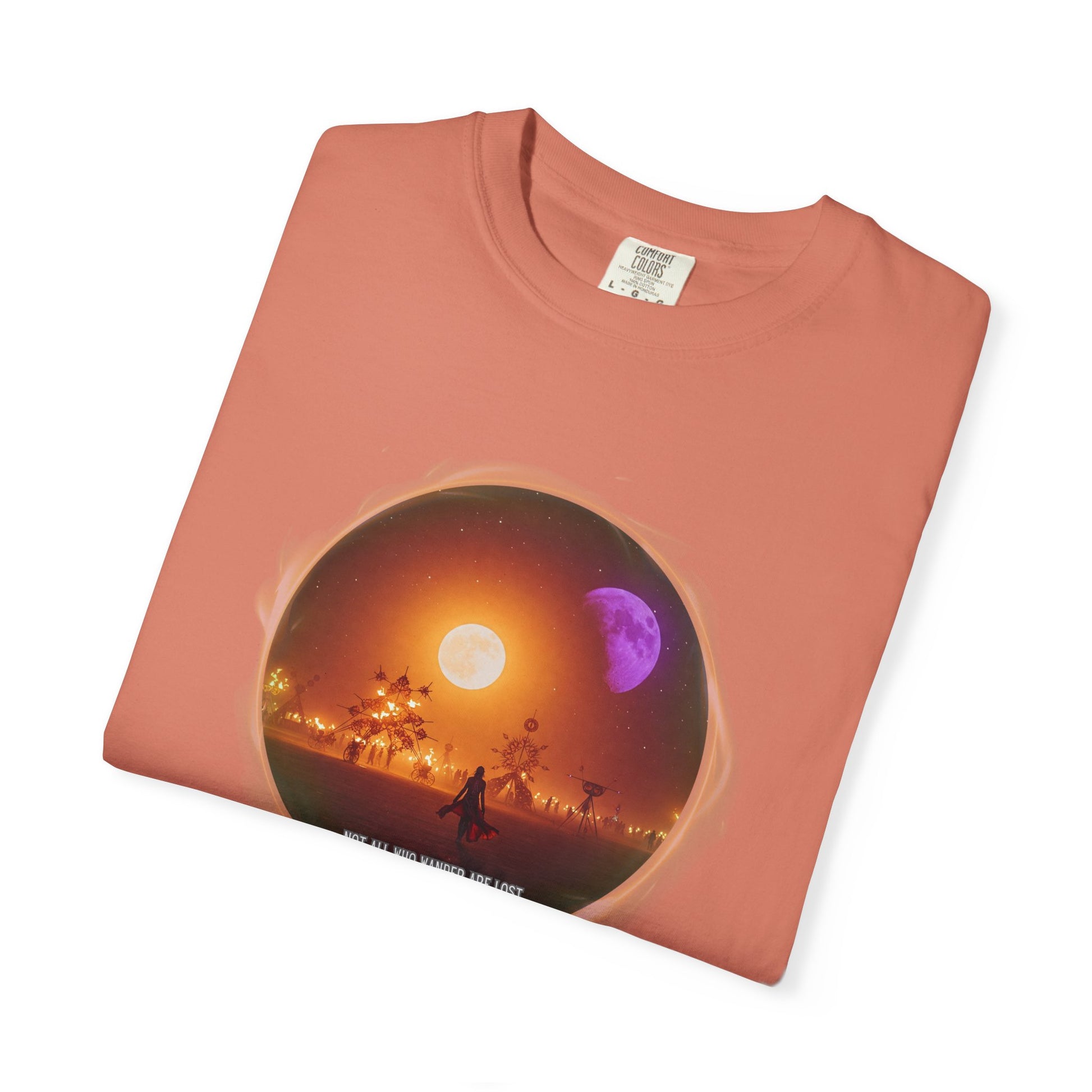 Burning Man 2025 Unisex Garment-Dyed T-shirt, Festival Wanderer Gift Shirt, Gift for Him or Her, Adventure Tee, Wanderlust Apparel